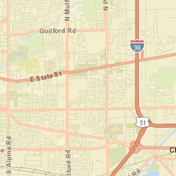 1497 North Alpine Road Rockford IL Street Map