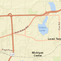 Michigan Center Street Map