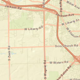 Washtenaw County Street Map