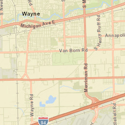 Wayne Street Map