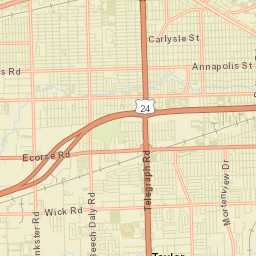 Wayne County Street Map