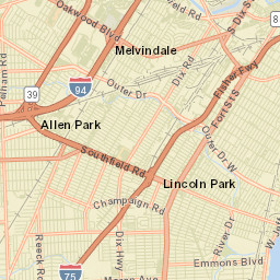Allen Park Street Map