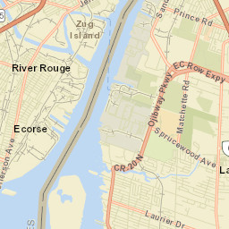 River Rouge Street Map