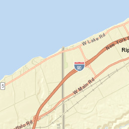 State Line New York Street Map