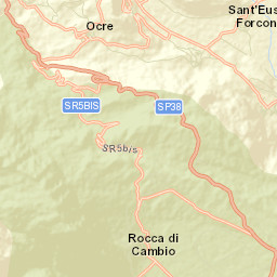 Rocca di Cambio Street Map