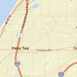 Lake Michigan Beach Street Map