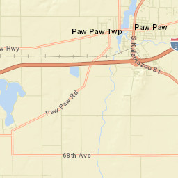 Paw Paw Street Map