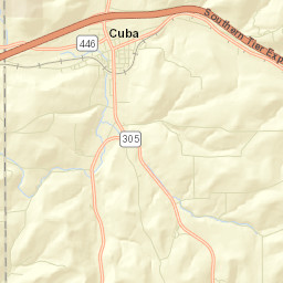 South Cuba New York Street Map