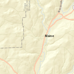 Maine New York Street Map