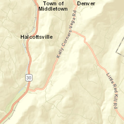 Halcottsville New York Street Map