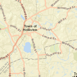 Holliston Street Map
