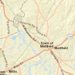 Medfield Street Map