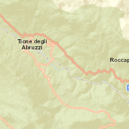 Tione degli Abruzzi Street Map