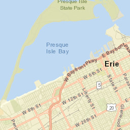 Erie, Pennsylvania Street Map