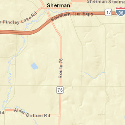 Sherman New York Street Map