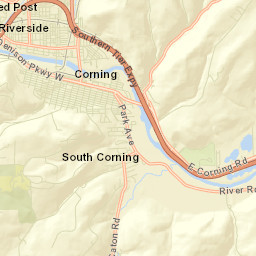 South Corning New York Street Map