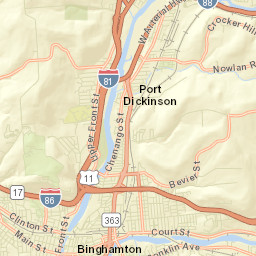 Port Dickinson New York Street Map