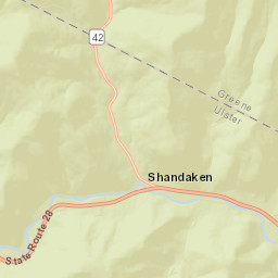 Shandaken New York Street Map