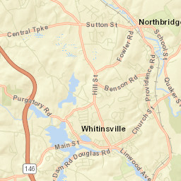 Whitinsville Street Map