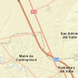 San Adrián del Valle Street Map