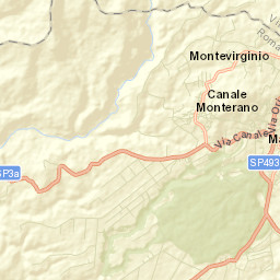 Canale Monterano Street Map