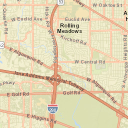 Arlington Heights Street Map