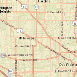Prospect Heights Street Map