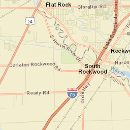 Flat Rock Street Map