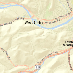 West Elmira New York Street Map