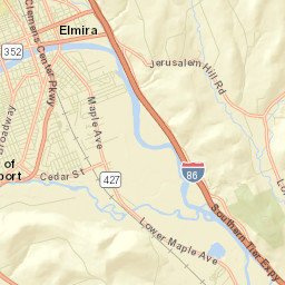 Elmira New York Street Map