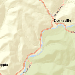 Downsville New York Street Map