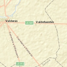 Valderas Street Map