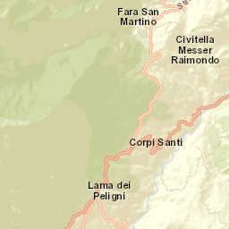 Lama dei Peligni Street Map