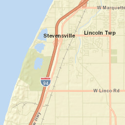 Stevensville Street Map
