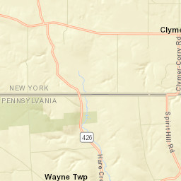 Clymer New York Street Map