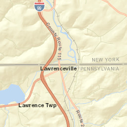 Lindley New York Street Map