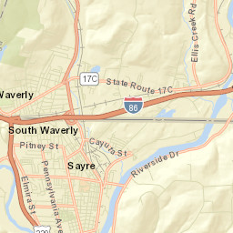 Waverly New York Street Map