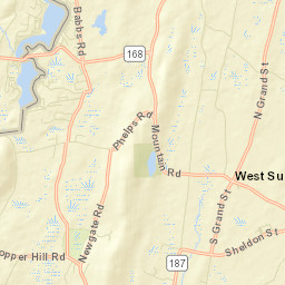 West Suffield Connecticut Street Map