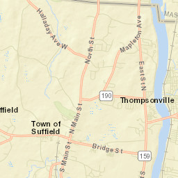 Thompsonville Connecticut Street Map