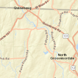 Quinebaug Connecticut Street Map