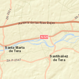 Santibáñez de Tera Street Map