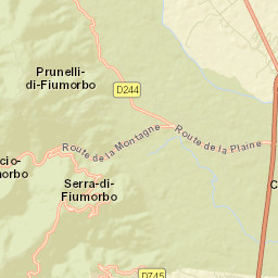 Prunelli-di-Fiumorbo Street Map