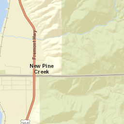 New Pine Creek California Street Map