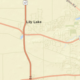 Lily Lake Street Map