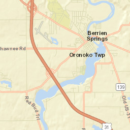 Berrien Springs Street Map