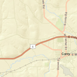 Corry Street Map