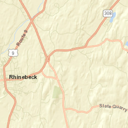 Rhinebeck New York Street Map