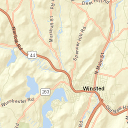 Winsted Connecticut Street Map