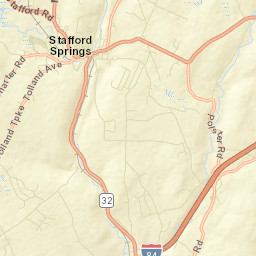 Stafford Springs Connecticut Street Map