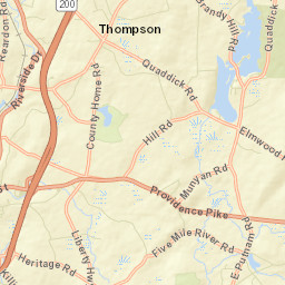 Thompson Connecticut Street Map